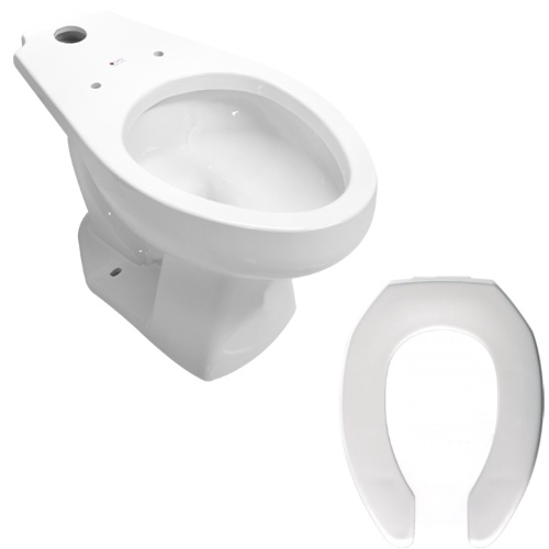 Inodoro para fluxómetro con Asiento