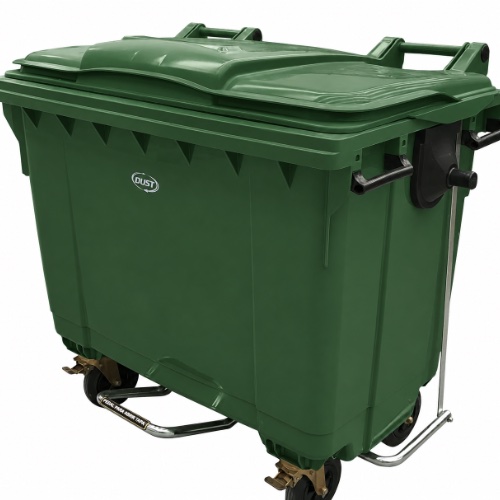 Contenedor Alemán 1 Con Pedal HDPE Verde