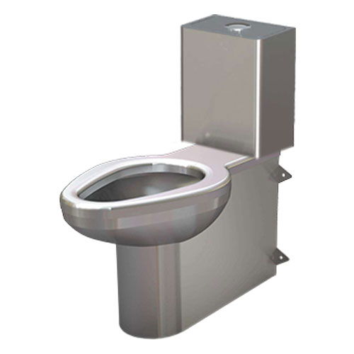 Inodoro con Tanque de Acero sin Perforaciones para Asiento
