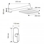 Kit Bonati Regadera Cuadrada