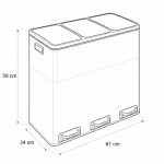 Basurero con Triple Pedal