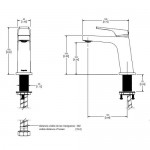 Monomando de lavabo Quadratta