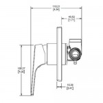 Monomando para regadera sin desviador Quadratta