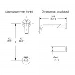 Llave Automática a Muro para Lavabo Nuva